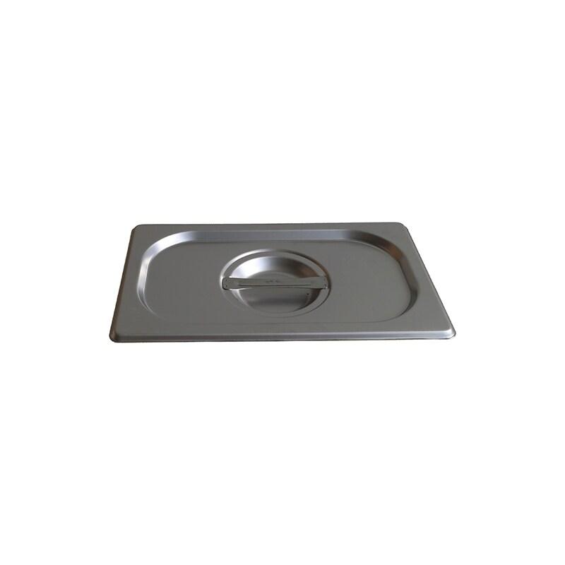 DBMARK - GNL14000-201/6 - (Lot de 6) - Couvercle avec poignée pour récipient GN 1/4 - 0.8mm S/S201 - gris inox GNL14000-201/6_0