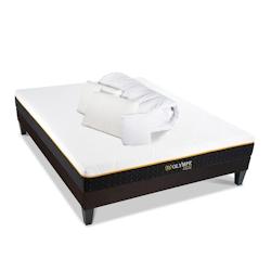 Ensemble   Matelas Mémoire de forme + Sommier + Accessoires 180x200 cm OLYMPE OLYMPE LITERIE - blanc Mousse à mémoire de forme 4VP.OL.K15.K.1820_0