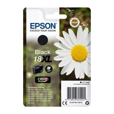Epson 18XL - Paquerette Cartouche Noir C13T18114012 (T1811) - noir 8715946517940_0