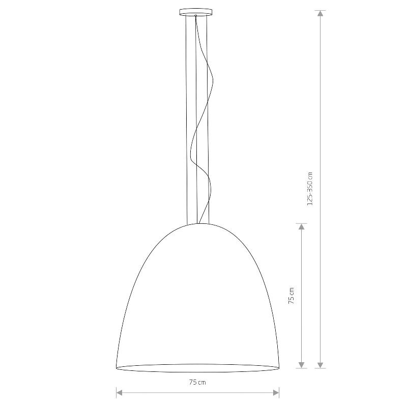 EULUNA SUSPENSION EGG XL EN MÉTAL, Ø 75 CM, NOIR