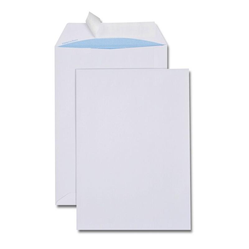 GPV Boîte de 500 pochettes Premier blanches 162x229/C5, 100 g/m², adhésives avec bande - 3250650021109_0