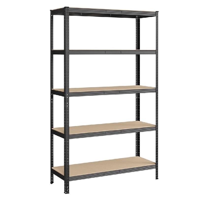 Helloshop26 - Étagère charge lourde à 5 niveaux meuble de rangement en acier montage sans outil étagère de garage pour boîtes à 12_0005573 - ac_0