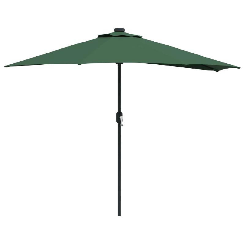 Helloshop26 - Parasol de jardin pliable moderne 294 x 150 x 224 cm avec éclairage LED en polyester vert 02_0058667 - vert 3000240710957_0