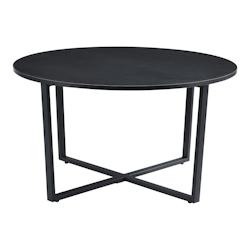 HELLOSHOP26 - Table basse ronde 80 x 45 cm noir effet bois 03_0008518 - noir 03_0008518_0