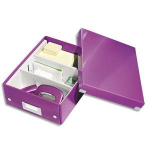 LEITZ BOÎTE CLICK&STORE S-BOX AVEC COMPARTIMENTS AMOVIBLES. COLORIS VIOLET._0