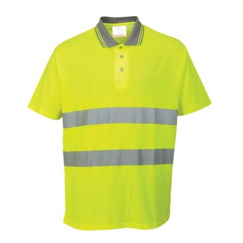 LOT DE 2 - PORTWEST S171 POLO CONFORT COTON JAUNE - TAILLE M
