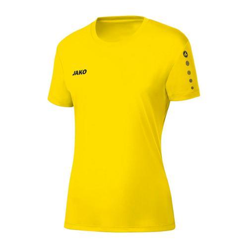 MAILLOT DE FOOT MANCHES COURTES FEMME - JAKO - TEAM JAUNE