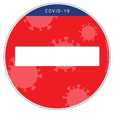 Marquage au sol pour entrepôt - Direct Signalétique - Sens interdit - Vinyle antidérapant - Ø 400 mm_0