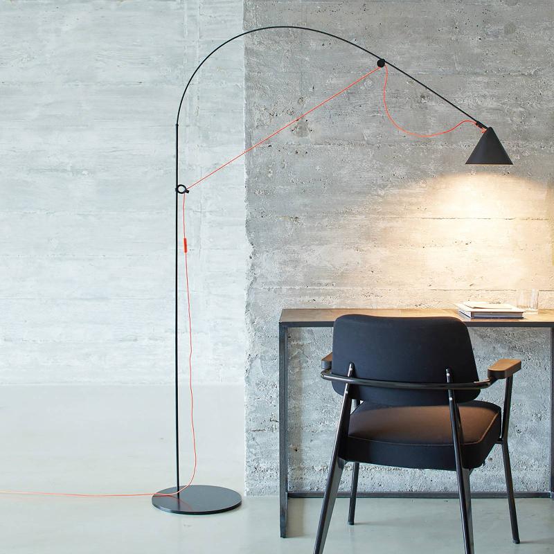 MIDGARD AYNO L LAMPADAIRE NOIR/ORANGE 4 000 K