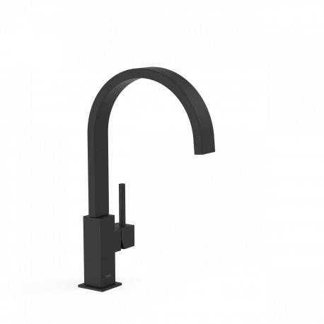 MITIGEUR ÉVIER AVEC BEC TUBE 35X15 MM NOIR MAT TOP TRES COLOR - TRES 030498NM
