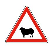 Panneau routier A15a2 - Passage d'animaux domestiques - Signalisation de danger_0