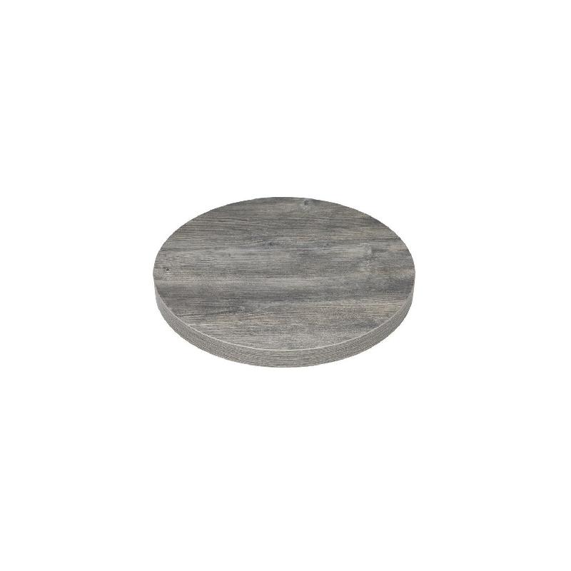 Plateau de table rond (Ø)600 mm, finition effet gris vieilli_0