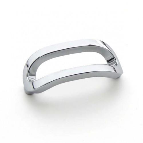 POIGNÉE DE MEUBLE - ÉCHANCRÉE - ZAMAK CHROMÉ - ENTRAXE 64 MM - SANTIAGO METAKOR