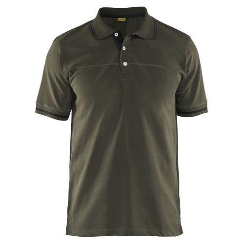 POLO BICOLORE VERT OLIVE/NOIR TAILLE L - BLAKLADER