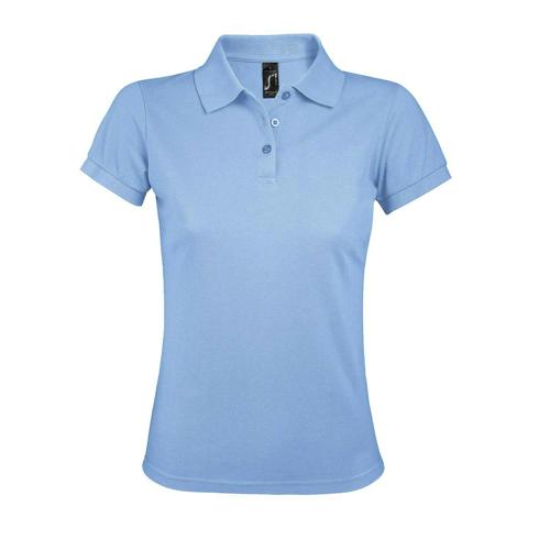 POLO PERSONNALISABLE FEMME PRIME EN POLYESTER CIEL PIQUÉ