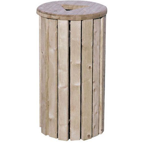 POUBELLE D'EXTÉRIEUR GENÈVE 100L NATUREL AV. COUV