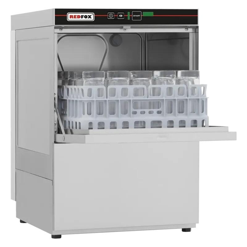 RM GASTRO Lave-vaisselle frontal revêtement simple avec pompe de vidange 35x35 - 230 V REDFOX - QQI 37 P - REDFOX - 0615402453738_0