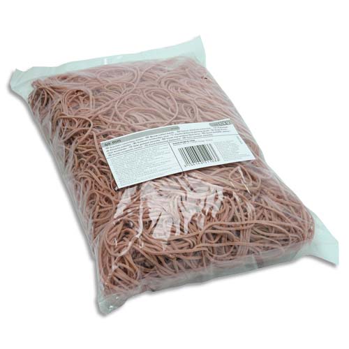 SAC DE 1KG D'ÉLASTIQUE EN CAOUTCHOUC BLOND ÉTROIT 150X1,8MM - LOT DE 3