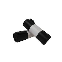 Sac poubelle 30L HD noir - Lien classique - 500 x 550 mm - Rouleau de 20 - Carton de 500 sacs - Kaliptis - 3700201300851_0