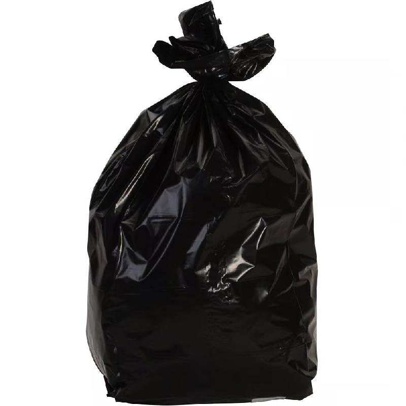 Sac poubelle noir 130 L PEBD recyclé avec lien – 33 µ – 200 sacs - noir BD130NR068_0