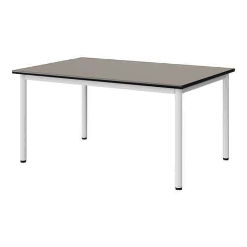 TABLE MALIBU 120X80 T3 4P STR ANTIB GRIS U727/NOIR BLC 9016