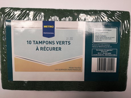 TAMPON À RÉCURER VERT (VENDU PAR 10)