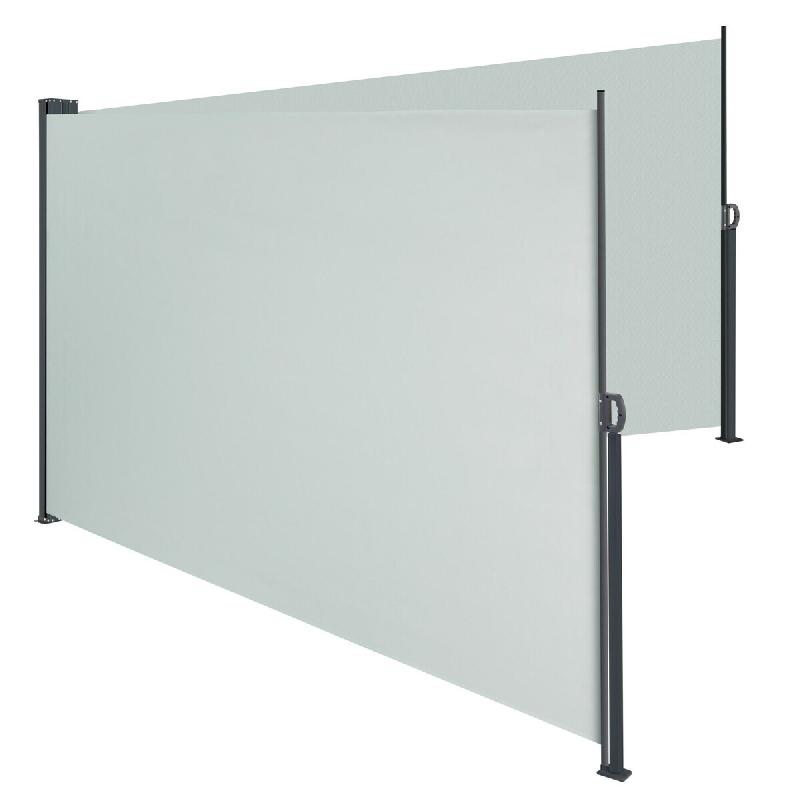 TecTake GmbH TECTAKE store latéral double, polyvalent, protection soleil, mécanisme enroulement, 600x9x160 cm, gris - gris polyester 406597_0