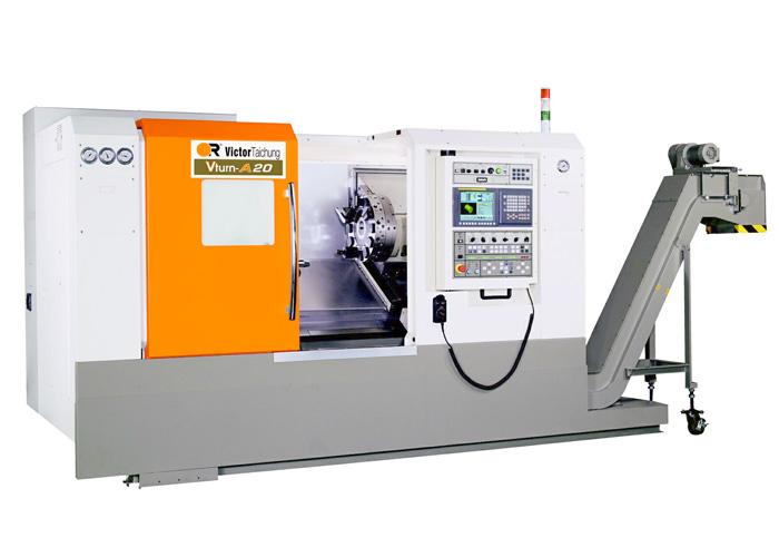 Tour CNC horizontal Vturn A16 - moteur broche DDS, surface supérieure, tourelle Victor_0