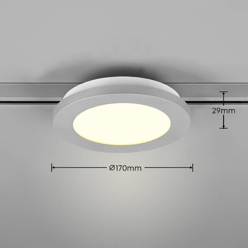 TRIO LIGHTING LAMPE LED SUR RAIL CAMILLUS POUR DUOLINE, TITANE, Ø 17 CM