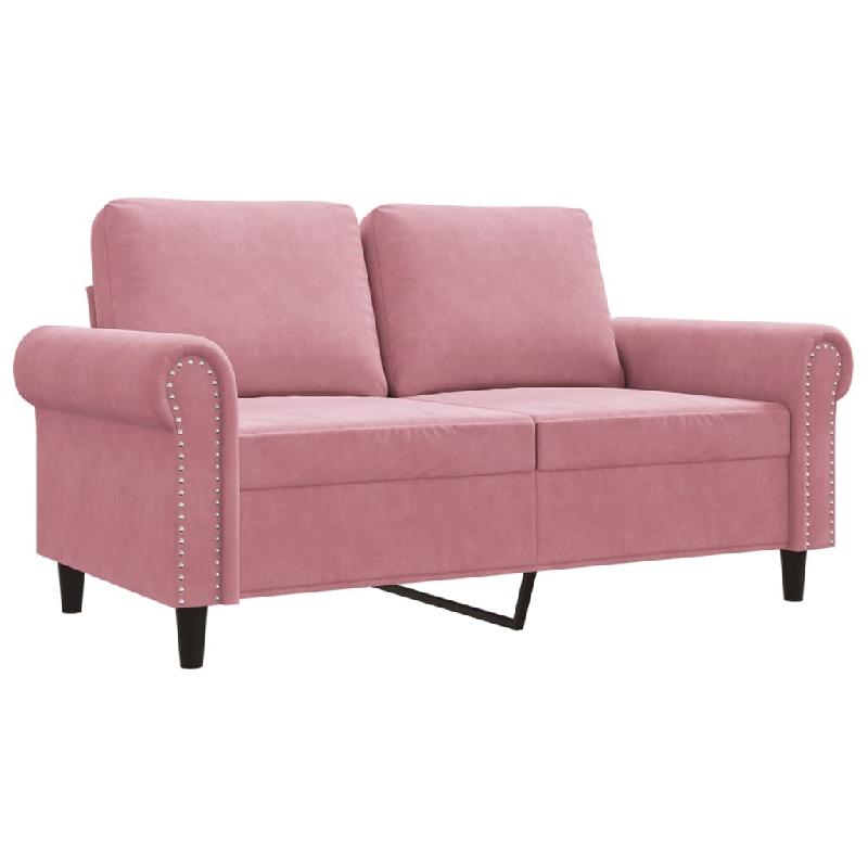 VidaXL Canapé à 2 places Rose 120 cm Velours Modèle Ovior - 359522_0