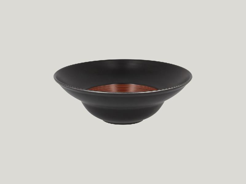 ASSIETTE EXTRA CREUSE ROND MARRON PORCELAINE Ø 26 CM TRINIDAD RAK