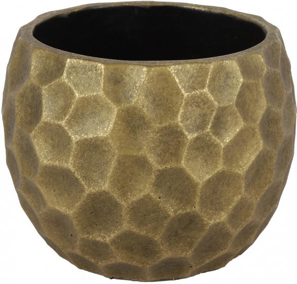 Countryfield - Pot de fleurs Lieke en céramique doré 11,8 x 9 cm - Tom_0