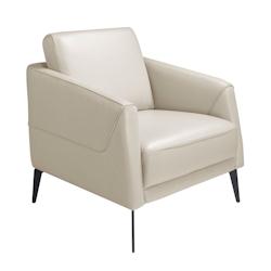 AC ANGEL CERDA Angel Cerdá Fauteuil en cuir gris taupe 5094C 78 x 80 x 82 - gris fourrure 8435631020868_0
