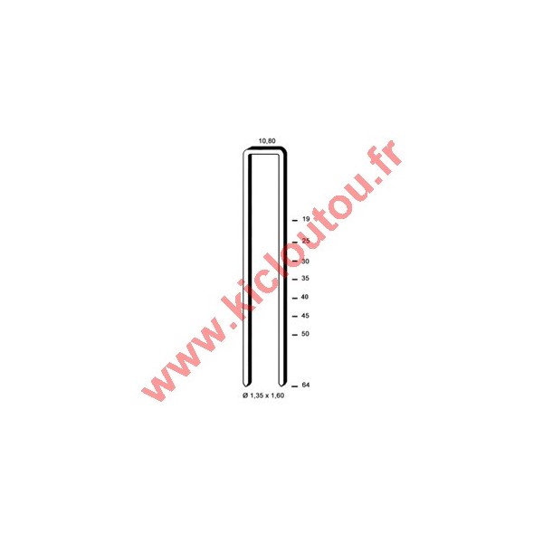 AGRAFES G 5562 - 50 MM GALVA - BOITE DE 10000