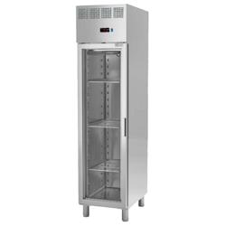 Armoire frigorifique 1 porte en verre 325x530 gn 1/1 - 470x700x2010 mm - 240 W 230/1V - 79880609 Eurast - gris inox 79880609_0