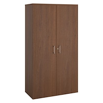 ARMOIRE HAUTE BOIS H 182 X L 100 CM AVEC PORTES BATTANTES NOYER - ARCH