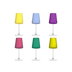 Aulica Verres à vin 400ml 6 couleurs - lot de 6 - multicolore 905420_0