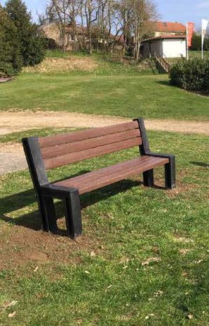 Banc public en plastique recyclé, design sobre et contemporain - Longueurs disponibles 165 et 195 cm - HYDE PARK - ADS EQUIPEMENTS EURL_0