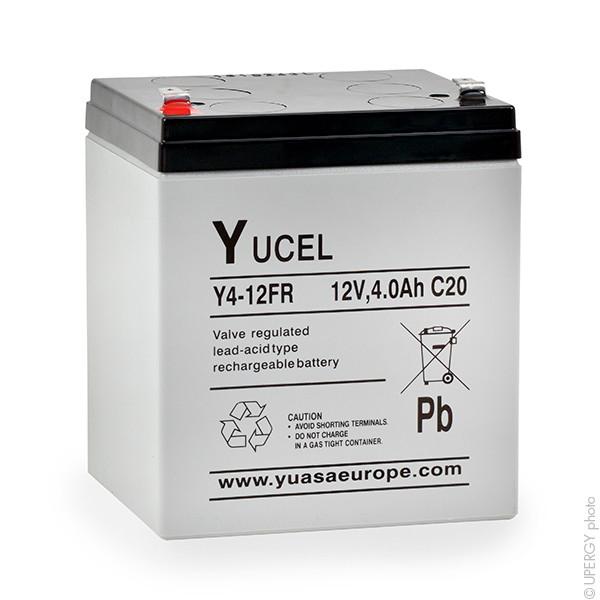 Batterie plomb AGM Yucel Y4-12FR 12V 4Ah - Étanche, durée de vie 3-5 ans, Faston 4.7_0