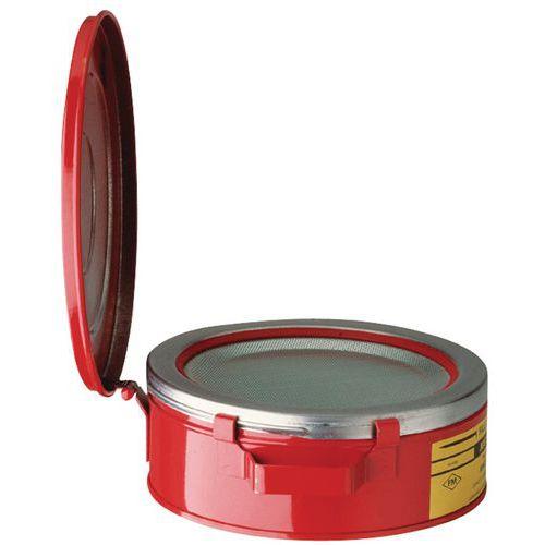 BIDON D'ÉTABLI EN ACIER H HT:8.3 CM POIDS:2 KG - JUSTRITE