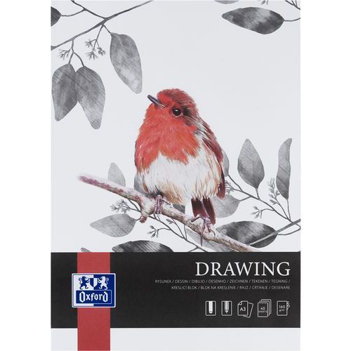 BLOC DESSIN DRAWING OXFORD ART ENDOSSÉ A3 40P 160G