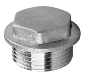 Bouchon laiton nickelé mâle à visser - Réf. FIG290LN - Plage de température -20°C à +130°C - PN25_0