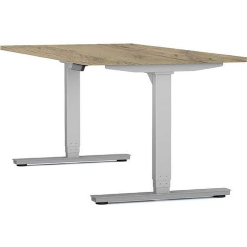 BUREAU MOTORISÉ L140XP80 CM ÉP.25 MM CHÊNE BRUNSWICK/ALU - EOL