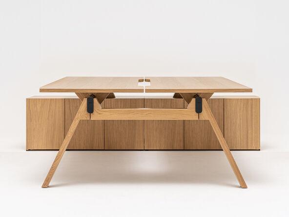 Bench 2 personnes Viga en placage de bois avec rangement intégré_0