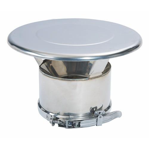 CHAPEAU DE FINITION ISOLÉ - DOUBLE PAROI INOX - 80 X130 MM - DUOTEN TEN