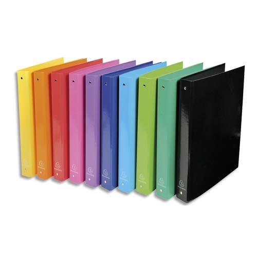 CLASSEUR 4 ANNEAUX Ø30MM IDERAMA EN CARTE 18/10ÈME. DOS 4 CM, FORMAT A4. COLORIS ASSORTIS - LOT DE 10
