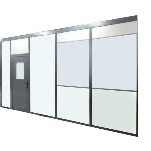CLOISON VITREE DBLE PAROI MELAMINEE HT 2 5M LARG 12M
