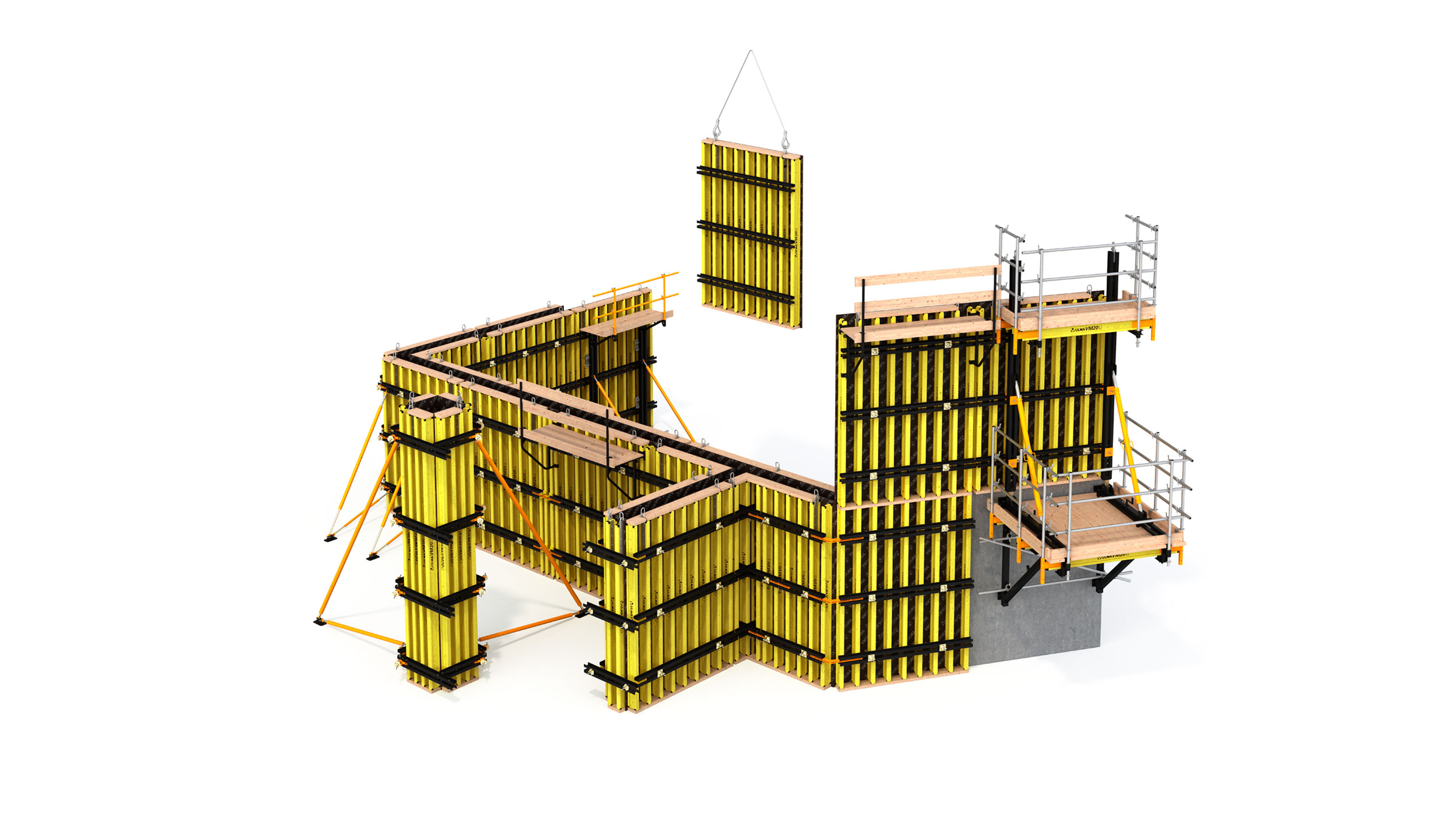 Coffrage de voile avec un haut rendement et d'excellentes finitions pour toute structure verticale du bâtiment et du génie civil - ENKOFORM V-100 - Headquarters ULMA C y E, S. Coop_0