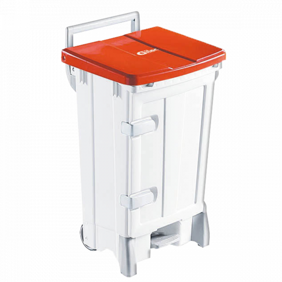 Collecteur à pédale et porte 90 litres blanc ou couleurs - COLSACCVPTRG-GL01_0