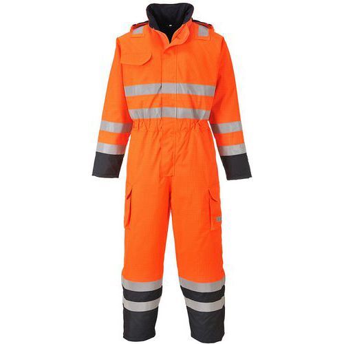 COMBINAISON DE PLUIE HAUTE-VISIBILITÉ BIZFLAME S775 ORANGE L - PORTWEST